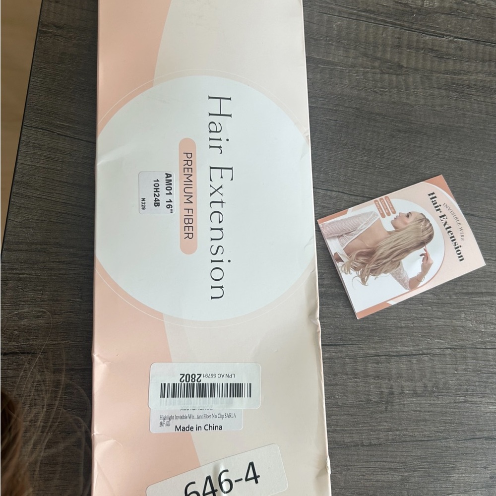 Premium Fiber Hair Extension in Peach and White